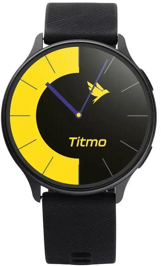 Išmanusis laikrodis TITMO O-200 (GPS, AMOLED, bluetooth call, silicone strap) juodas