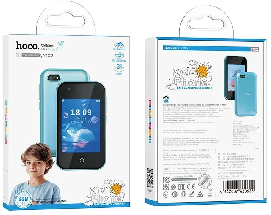 Išmanusis telefonas for kids Hoco 2,8" 2G Y102 mėlynas