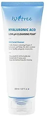 Isntree Hialurono rūgšties drėkinamosios valomosios putos (žemo pH valomosios putos) 150 ml