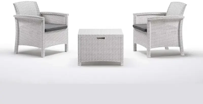 Lauko baldų komplektas Bica Sodo baldų komplektas Set Venezia Terrace baltas