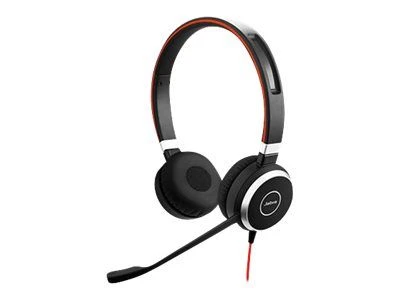 JABRA EVOLVE 40 UC Stereo USB su lankeliu ant galvos triukšmo slopinimas USB jungtis with užtildymo mygtukas ir garsumo valdymu ant laido