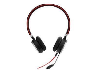 JABRA EVOLVE 40 UC Stereo USB su lankeliu ant galvos triukšmo slopinimas USB jungtis with užtildymo mygtukas ir garsumo valdymu ant laido