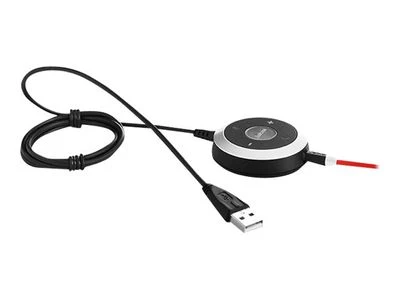 JABRA EVOLVE 40 UC Stereo USB su lankeliu ant galvos triukšmo slopinimas USB jungtis with užtildymo mygtukas ir garsumo valdymu ant laido