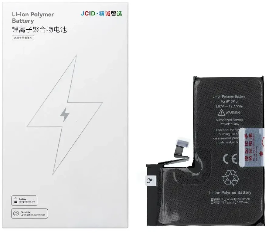 JCID baterija, skirta „iPhone 13 Pro“, 3300 mAh (didelės talpos)