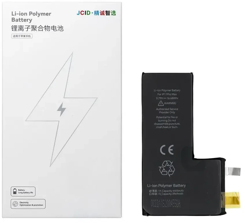 JCID baterija be BMS, skirta „iPhone 11 Pro Max“ (didelės talpos)