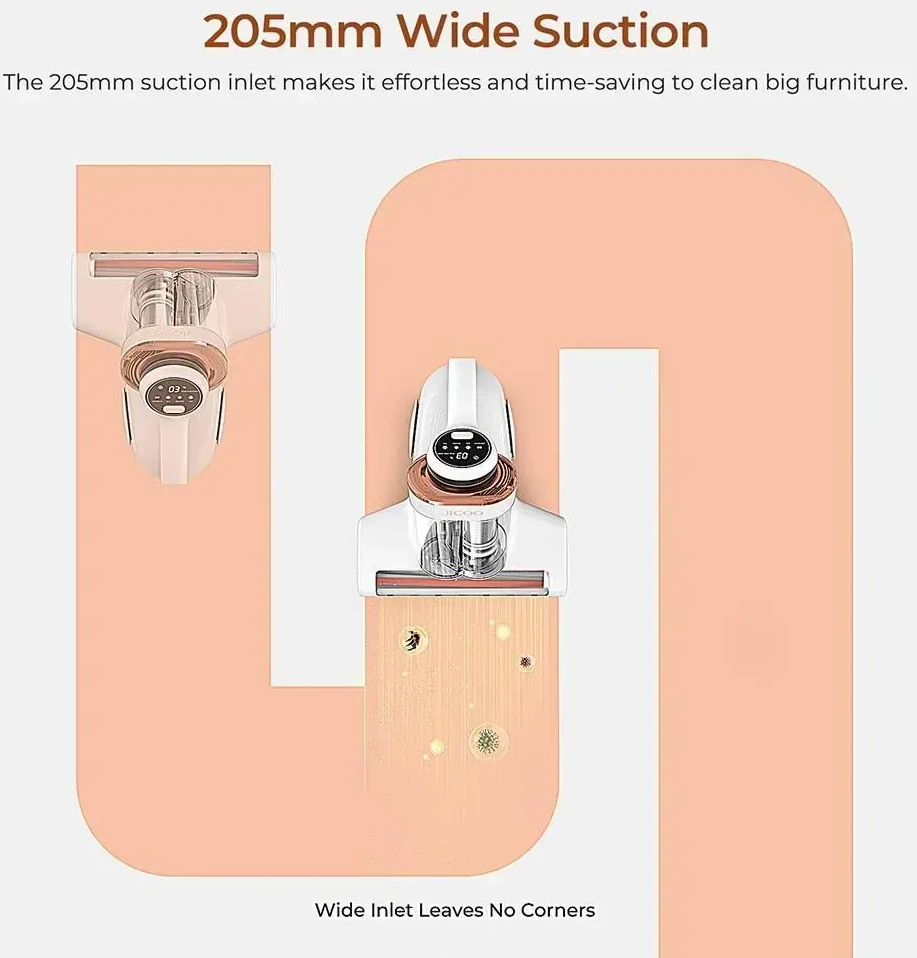 JIGOO J300 dulkių siurblys nuo erkučių čiužiniams | sofa su išimamu konteineriu