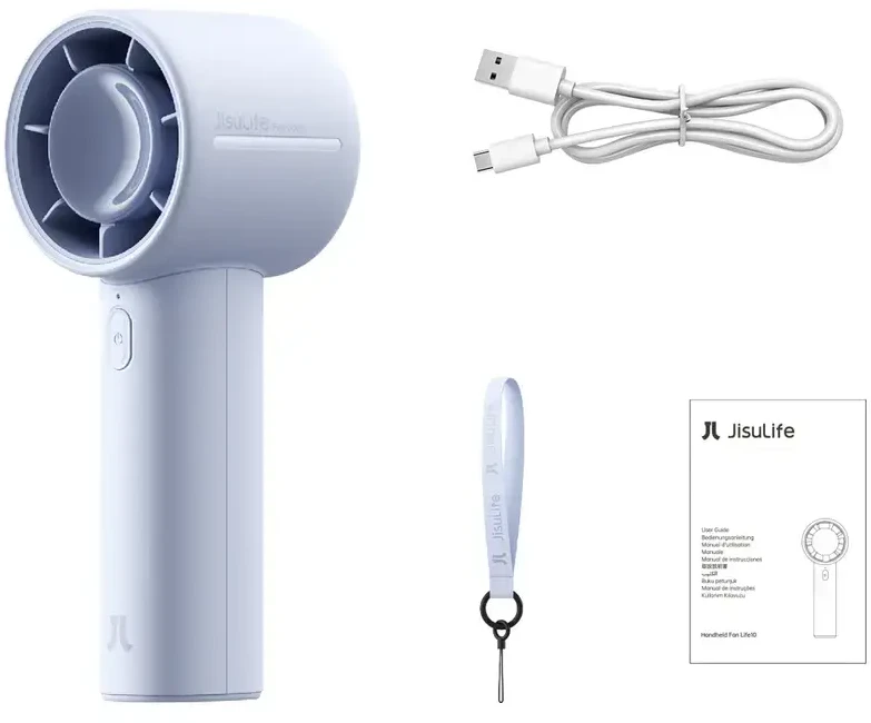 Ventiliatorius Jisulife Handheld Fan 10 4000mAh Portable USB Fan - Mėlyna