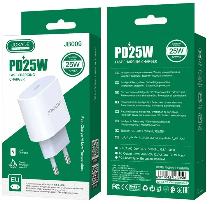 Jokade JB009 25W USB-C Baltas