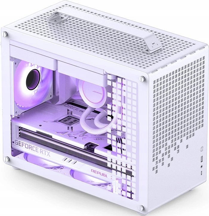 Jonsplus Z20 Micro-ATX kompiuterio korpusas, mit Tragegriff – baltos spalvos