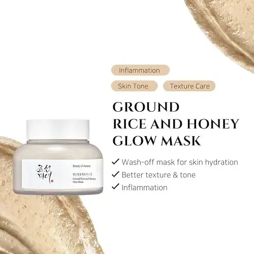 Beauty of Joseon Ground Rice and Honey Glow Mask molio kaukė veidui, 150 ml
