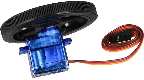 Servo variklis 1.5kg/cm (6V) 360° sukimo kampo FS90R su ratuku JOY-IT