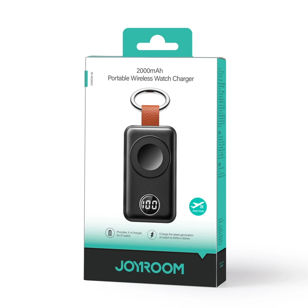 Nešiojamas belaidis įkroviklis išmaniajam laikrodžiui Joyroom JR-WQW01 2000mAh juodas