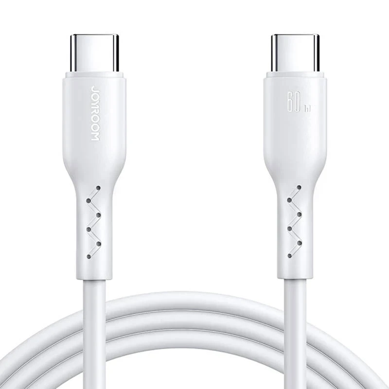 Joyroom Kabelis Flash įkrovimas USB C į USB-C SA26-CC3 / 60W /1m (baltas)