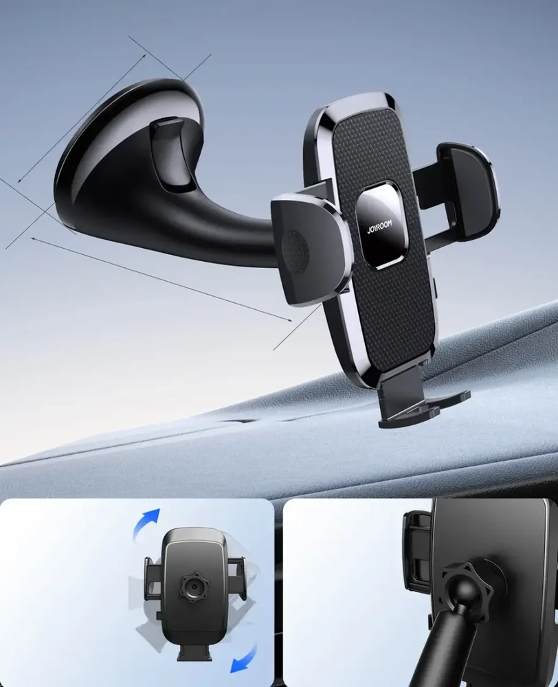 Automobilinis telefono laikiklis Joyroom JR-ZS259 (windshield) juodas