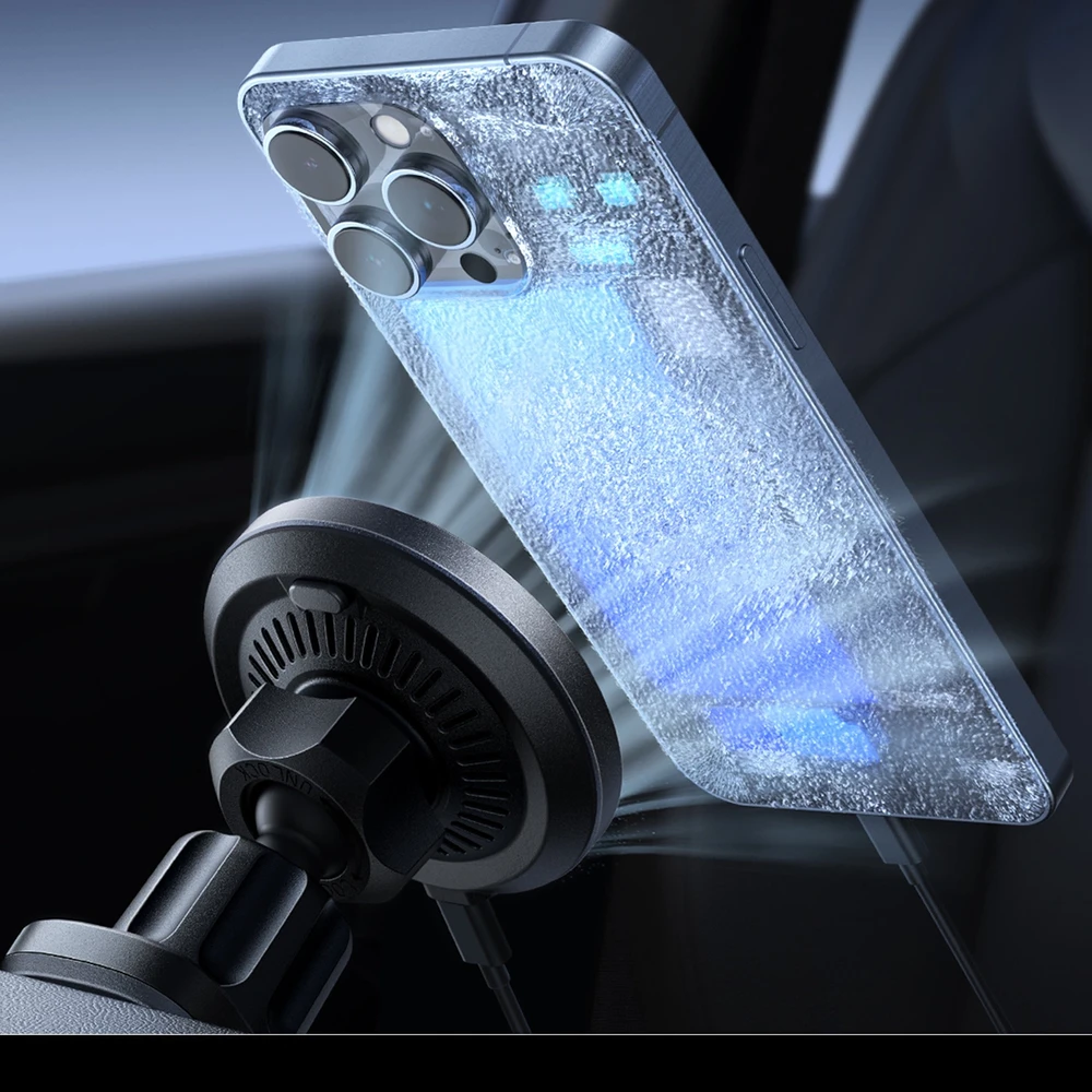 Automobilinis laikiklis-įkroviklis Joyroom JR-ZS387 MagSafe 15W juodas
