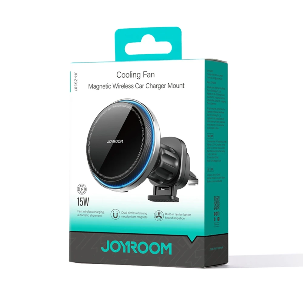 Automobilinis laikiklis-įkroviklis Joyroom JR-ZS387 MagSafe 15W juodas