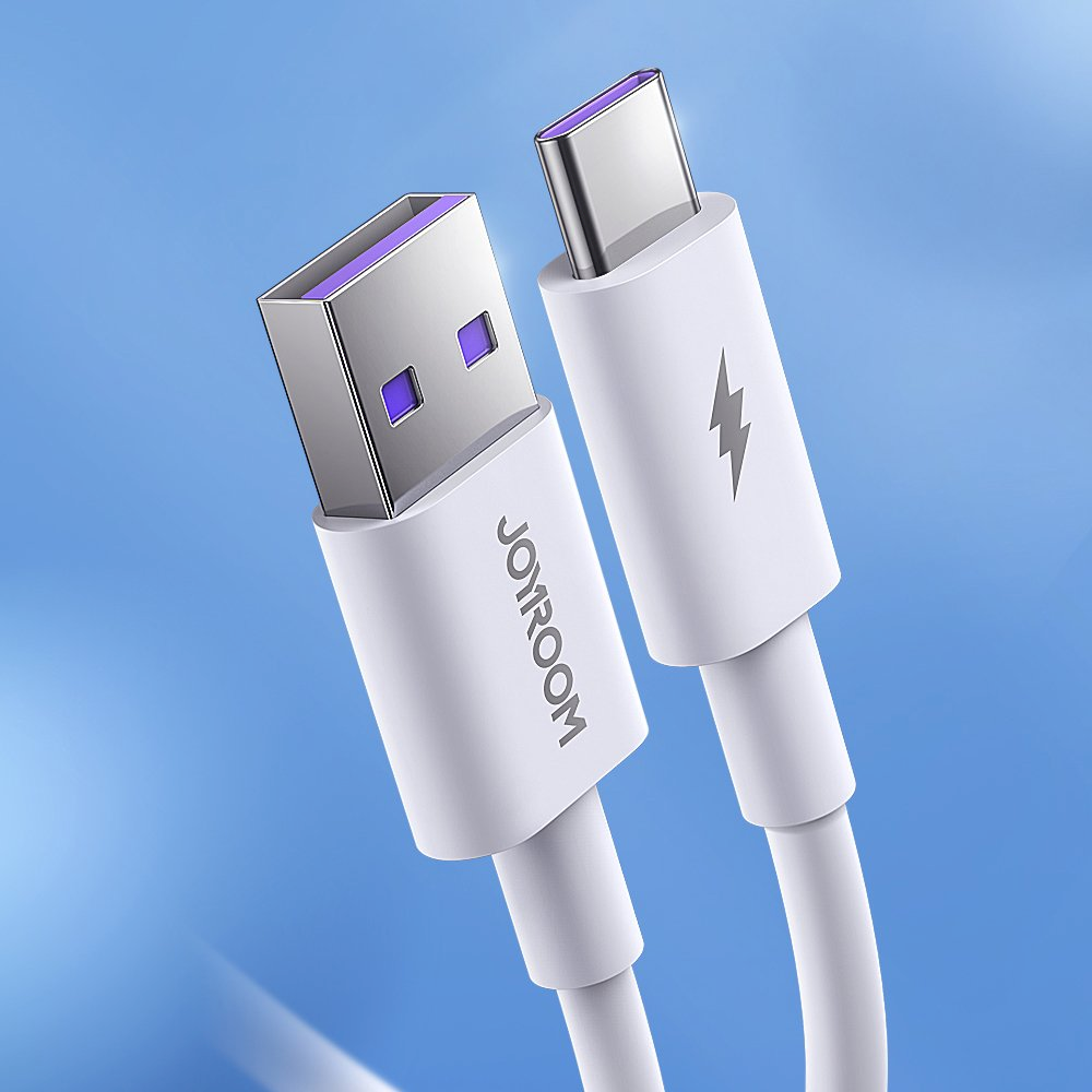 Joyroom greitas įkrovimas USB – USB tipo C laidas Greito įkrovimo maitinimo tiekimas 5 A 45 W 1 m baltas (S-1050M7)