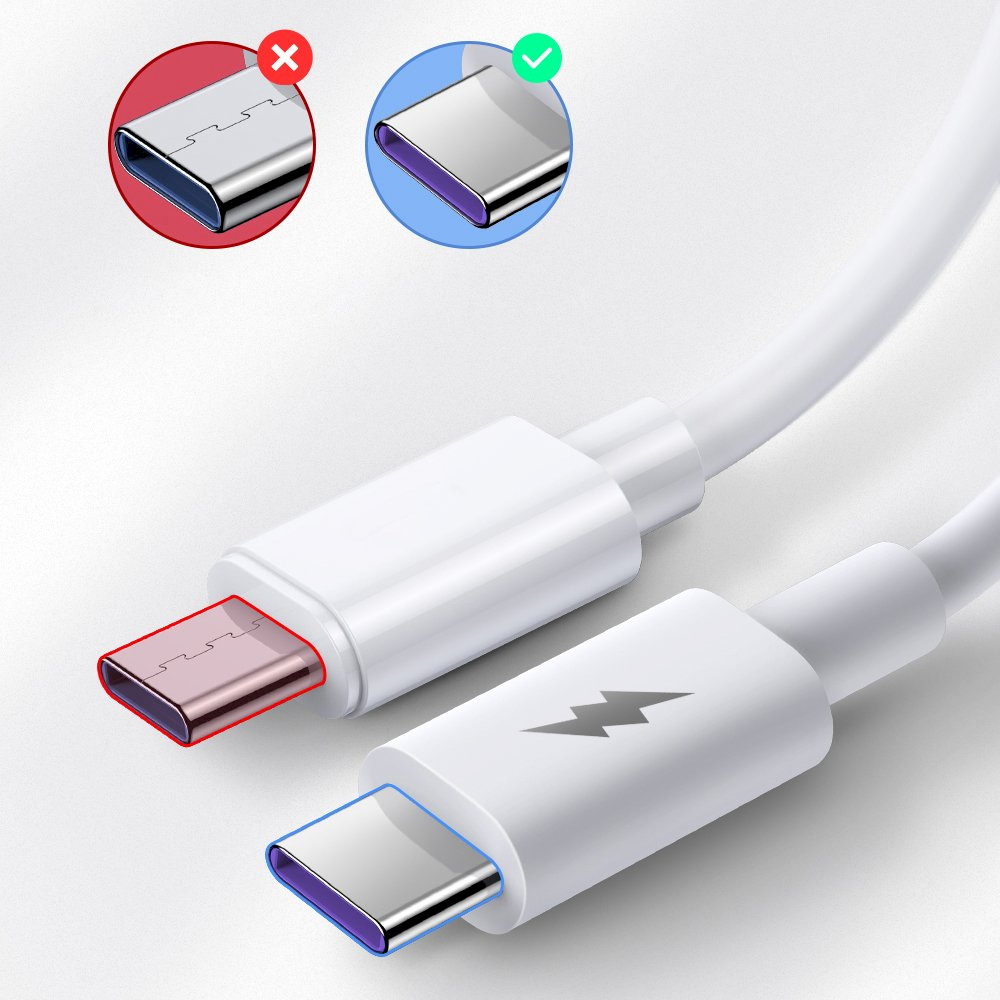 Joyroom greitas įkrovimas USB – USB tipo C laidas Greito įkrovimo maitinimo tiekimas 5 A 45 W 1 m baltas (S-1050M7)