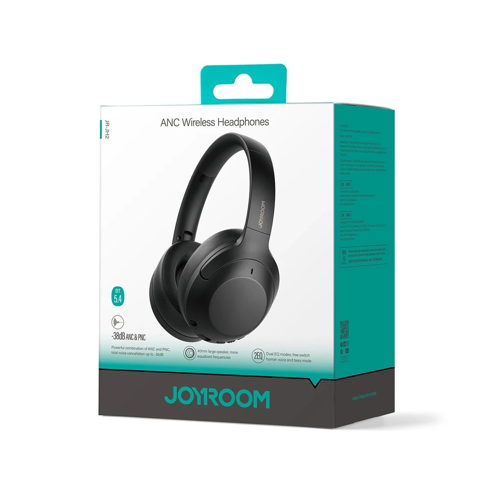 Belaidės ausinės Joyroom JR-JH2 Hybrid ANC juodos