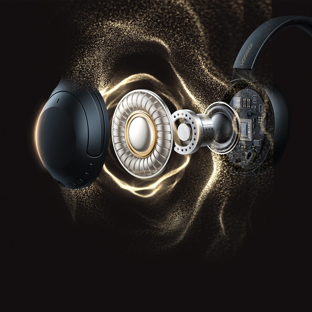 Belaidės ausinės Joyroom JR-JH2 Hybrid ANC juodos