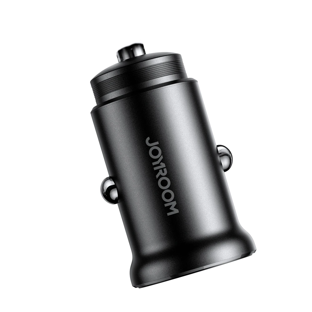Automobilinis įkroviklis Joyroom CCN06 2xUSB-C 30W juodas