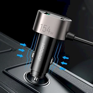 Automobilinis įkroviklis Joyroom 9in1 154W 3x12V, PD USB Type-C, QC3.0 USB-A, 4xUSB-A JR-CL06