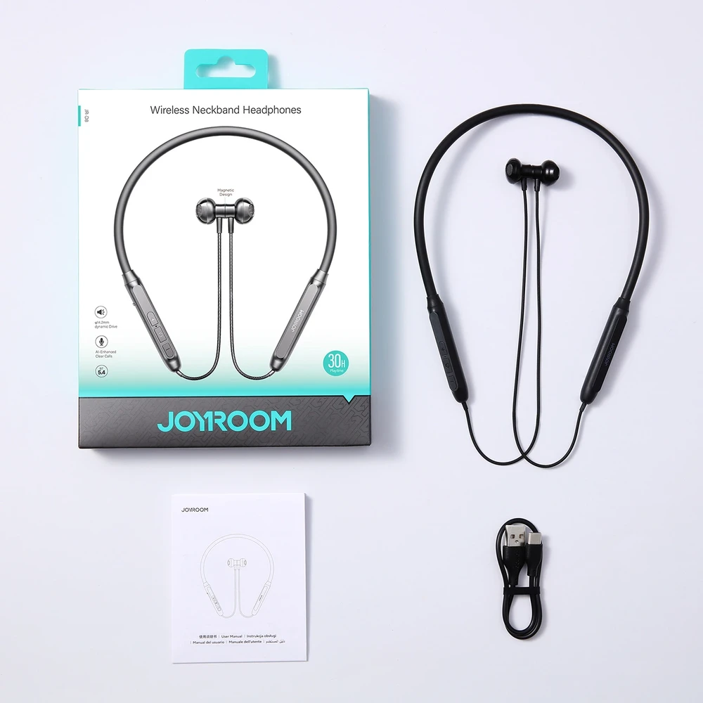 Ausinės belaidės Joyroom JR-D8 Bluetooth su pałąkiem - juoda