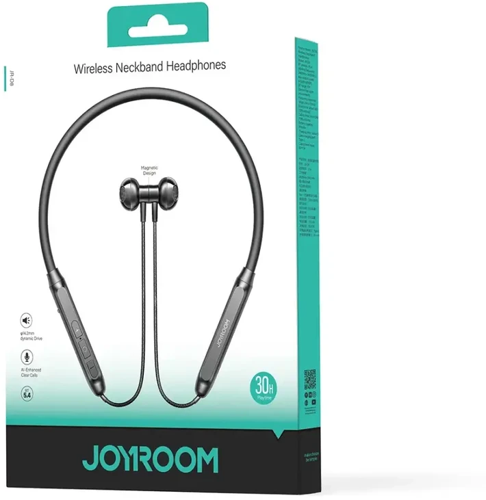 Joyroom JR-D8 Bluetooth Belaidės Ausinės with su lankeliu ant galvos - Juodas