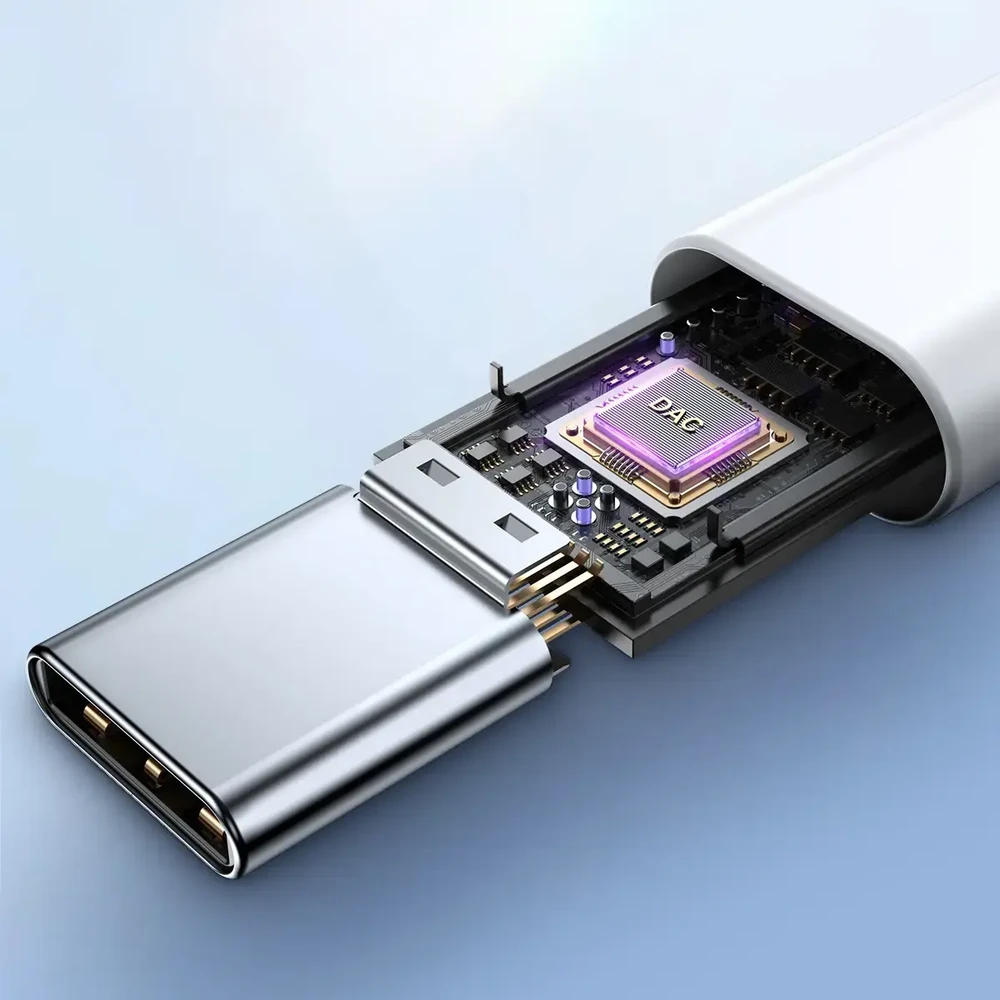 Joyroom JR-EC05 USB-C ausinės į ausis – baltos