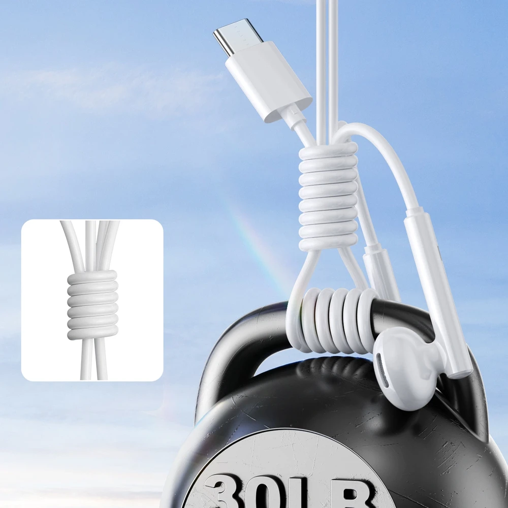 Ausinės Joyroom JR-EC05 USB-C baltos
