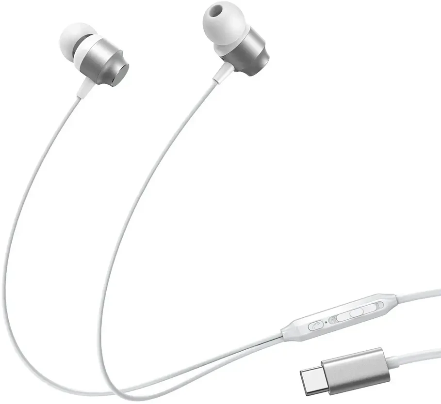 Joyroom JR-EC06 USB-C Įstatomos į ausis ausinės - sidabrinis