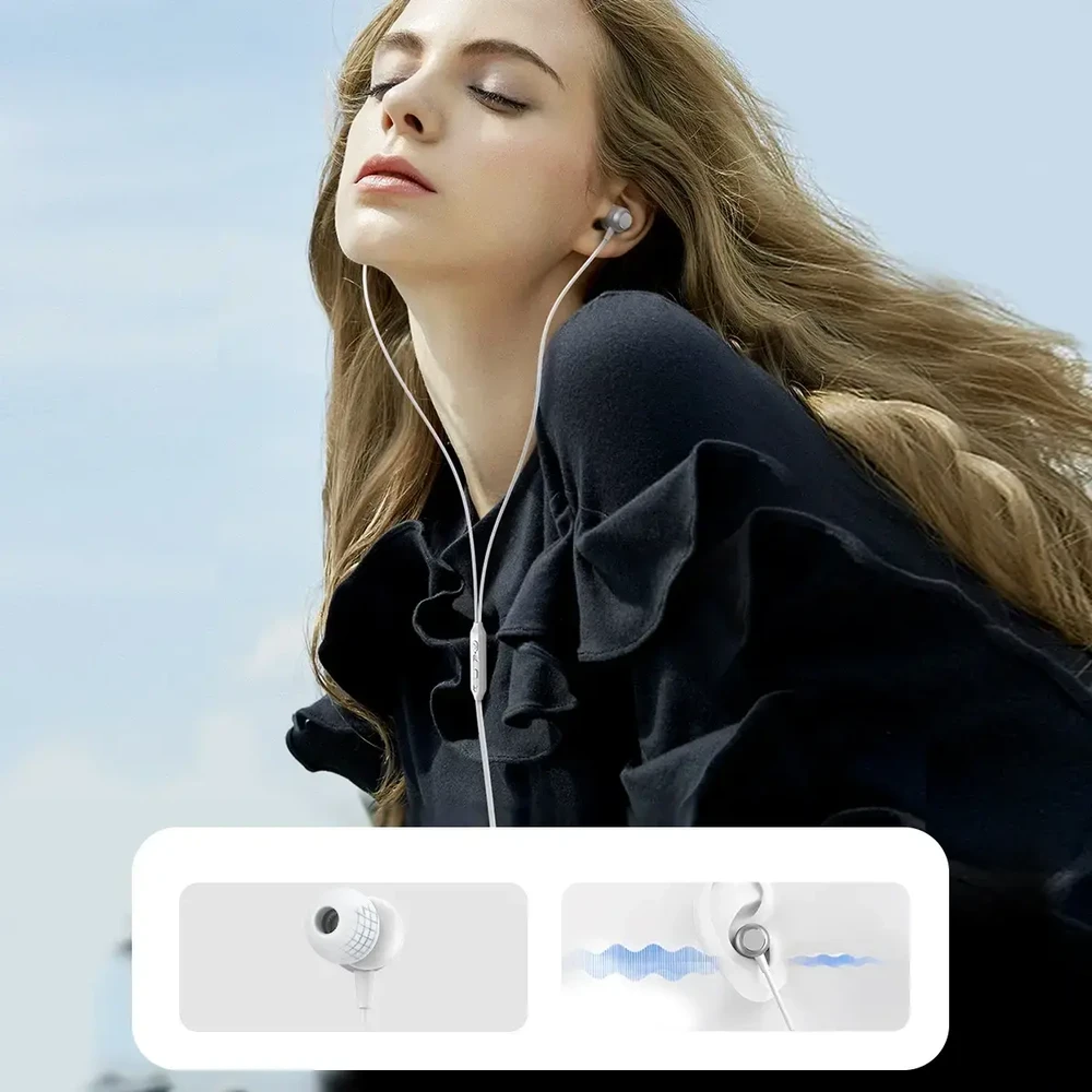 Joyroom JR-EC06 USB-C Įstatomos į ausis ausinės - sidabrinis