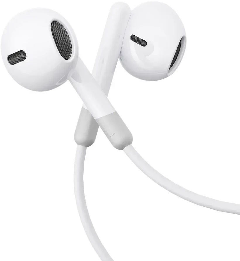 Joyroom JR-EW01 laidinės ausinės su nuotolinio valdymo pulteliu, mini jack, baltos