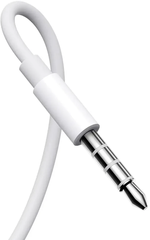 Joyroom JR-EW01 laidinės ausinės su nuotolinio valdymo pulteliu, mini jack, baltos