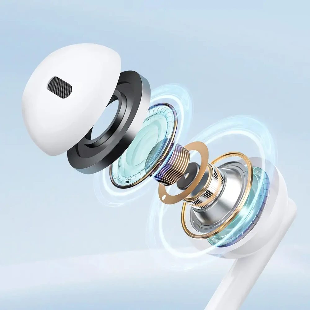 Joyroom JR-EW01 laidinės ausinės su nuotolinio valdymo pulteliu, mini jack, baltos