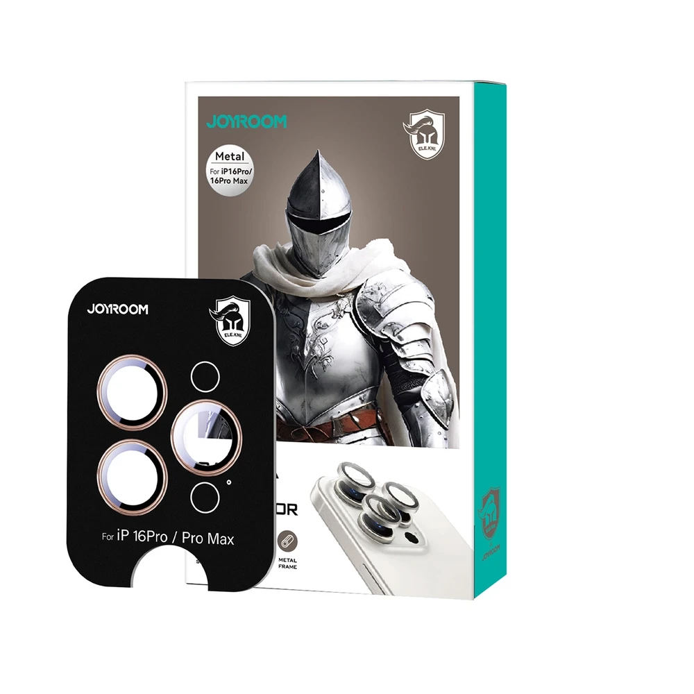 Joyroom JR-MFY0260 Apsauginis stiklas Screen Protector skirtas Apple iPhone 16 Pro/16 Pro Max Lenses - juodos spalvos