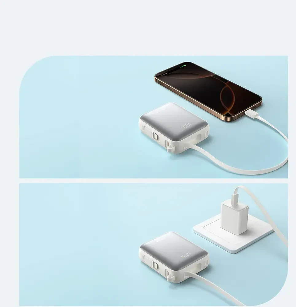 Išorinė baterija Power Bank Joyroom JR-PBF27 22.5W Mini 10000mAh balta