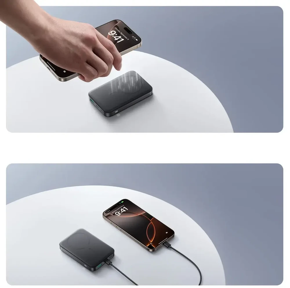 Išorinė baterija Power Bank Joyroom JR-PBM12 22.5W Magnetic Wireless 10000mAh juoda