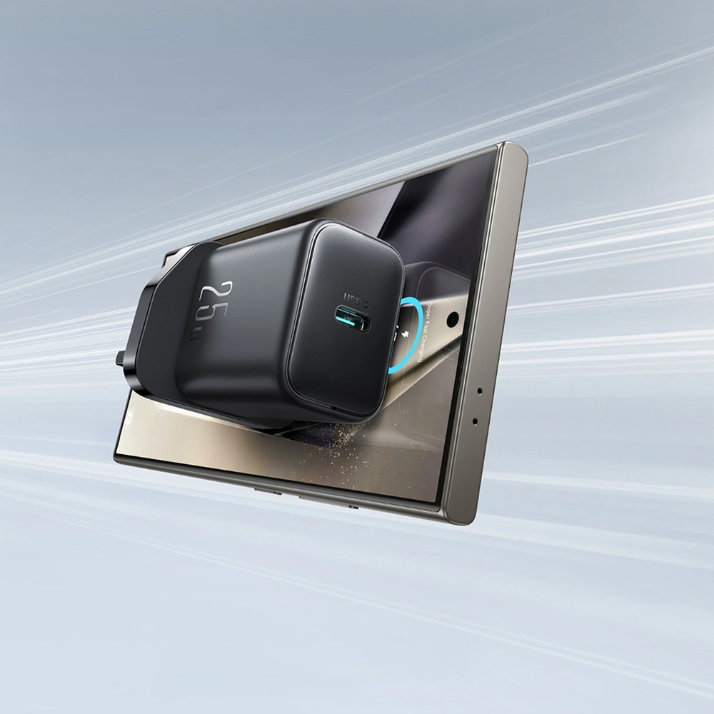 Joyroom JR-TCF23 25W sieninis įkroviklis su 1 m USB-C laidu - Juodas
