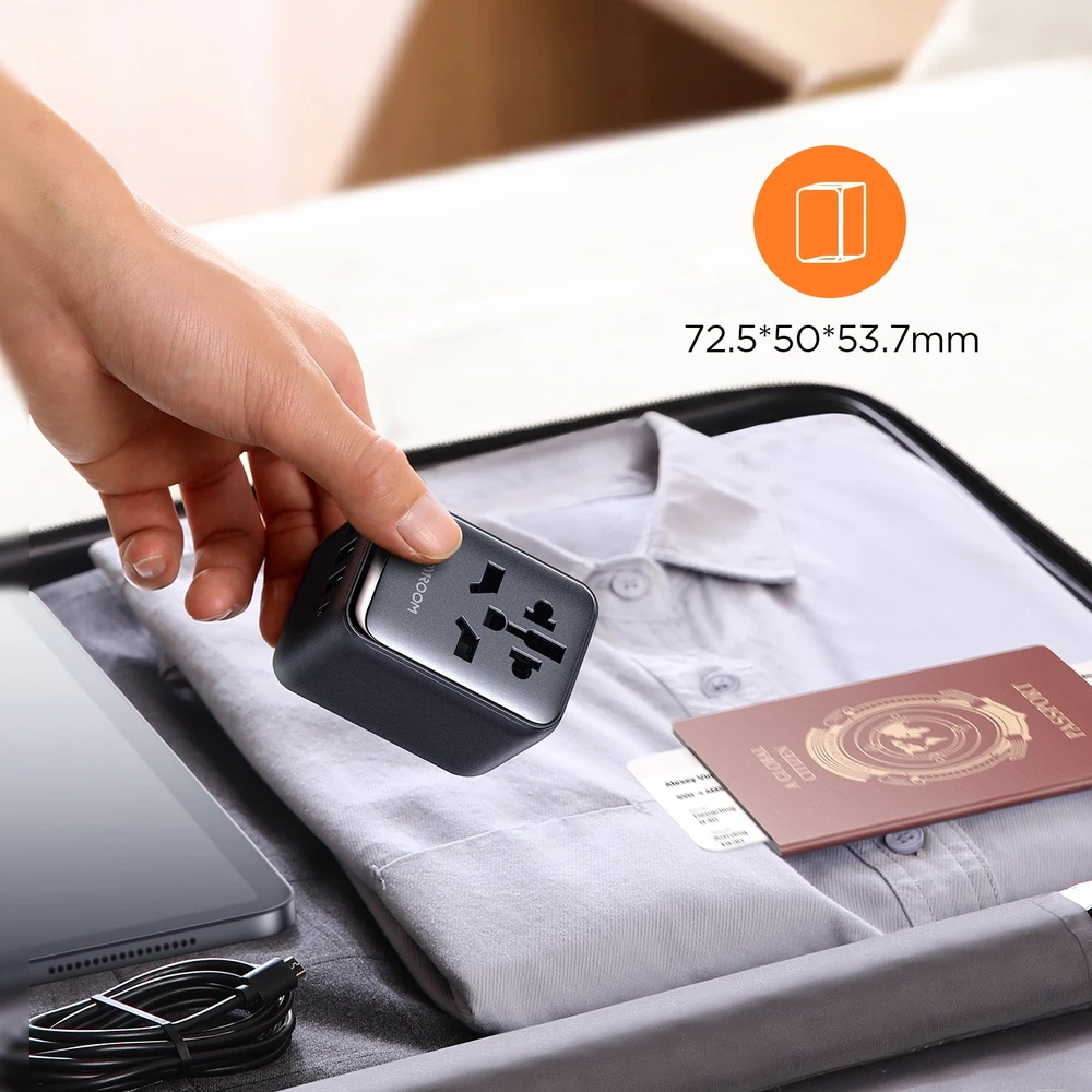 Universalus kelioninis įkroviklis Joyroom JR-TCW01 15W 3xUSB-A/USB-C juodas