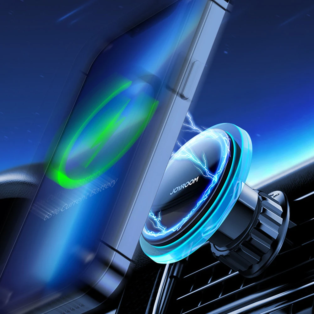 Automobilinis laikiklis-įkroviklis Joyroom JR-ZS291 15W MagSafe magnetinis, juodas