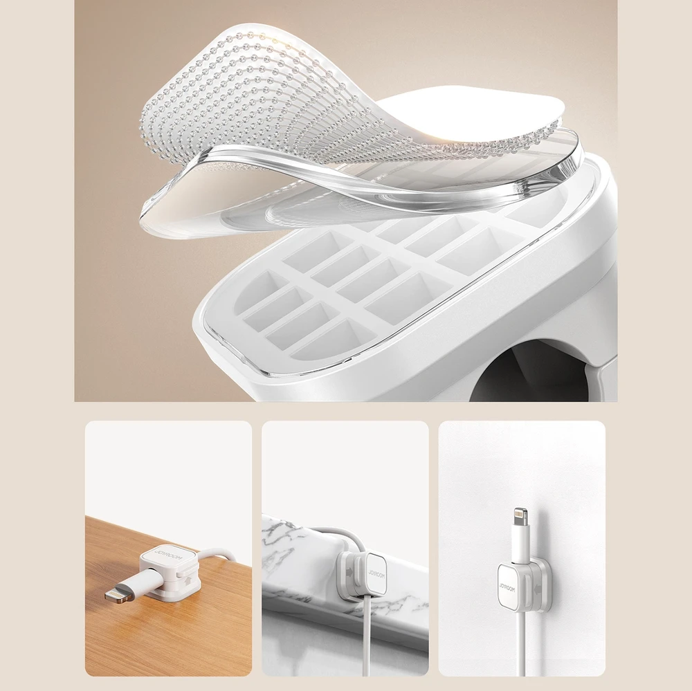 Magnetic Cable Organizer Joyroom JR-ZS368 3 vnt baltos spalvos