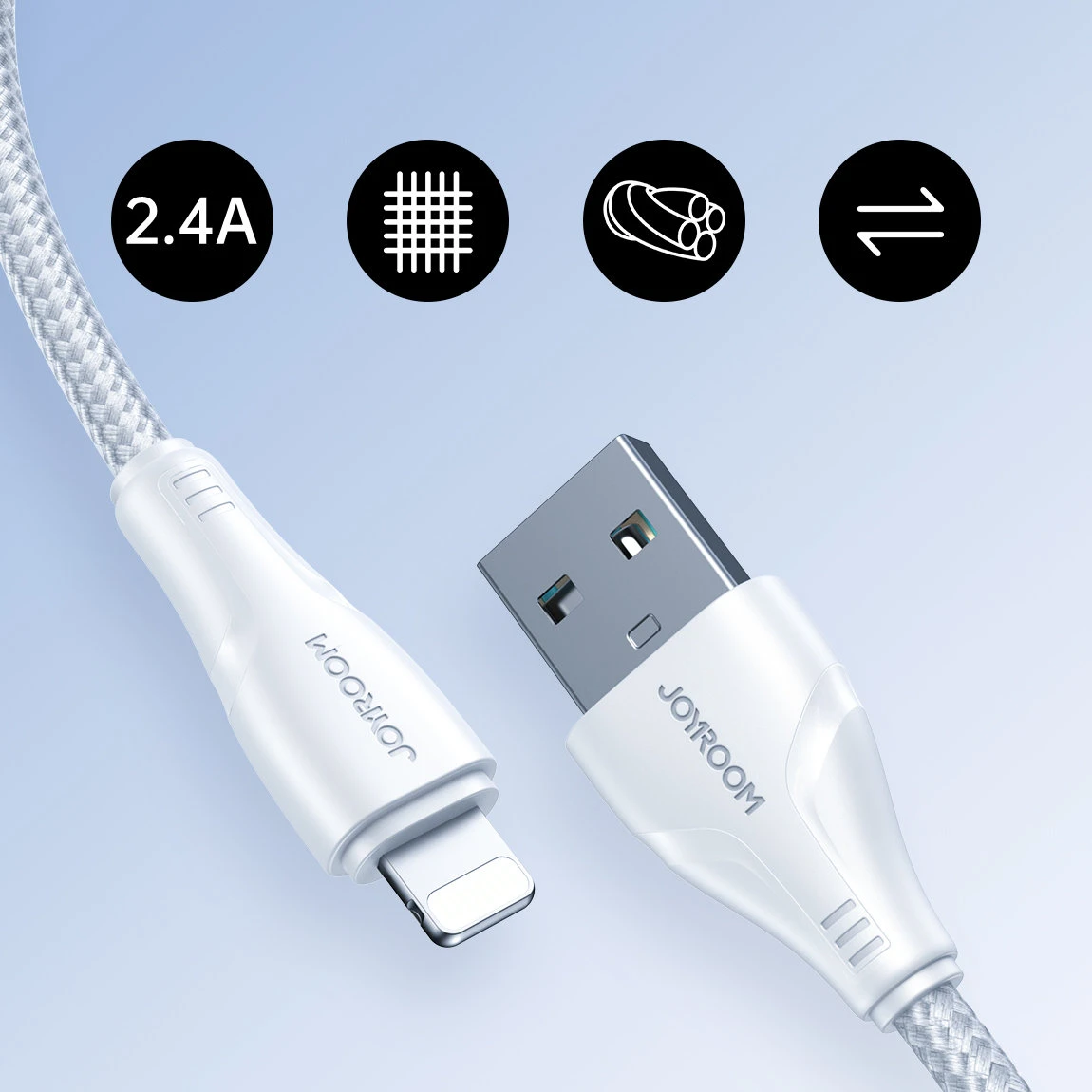 Kabelis USB viršija / Lightning / 2m Joyroom S-UL012A11 (baltas)