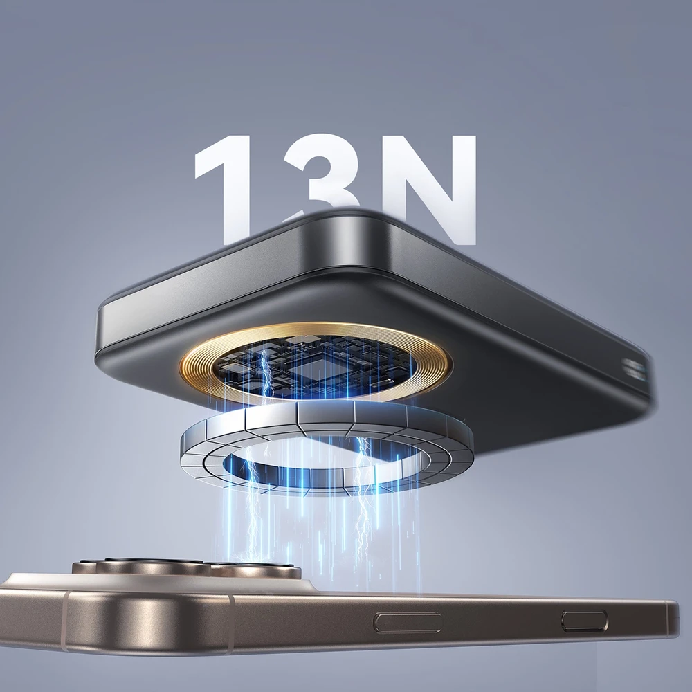 Išorinė baterija Power Bank Joyroom JR-PBM12 22.5W Magnetic Wireless 10000mAh juoda