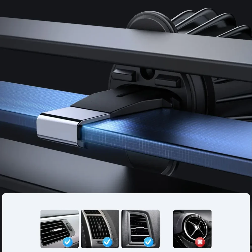 Automobilinis laikiklis-įkroviklis Joyroom JR-ZS240 Pro MagSafe 15W juodas