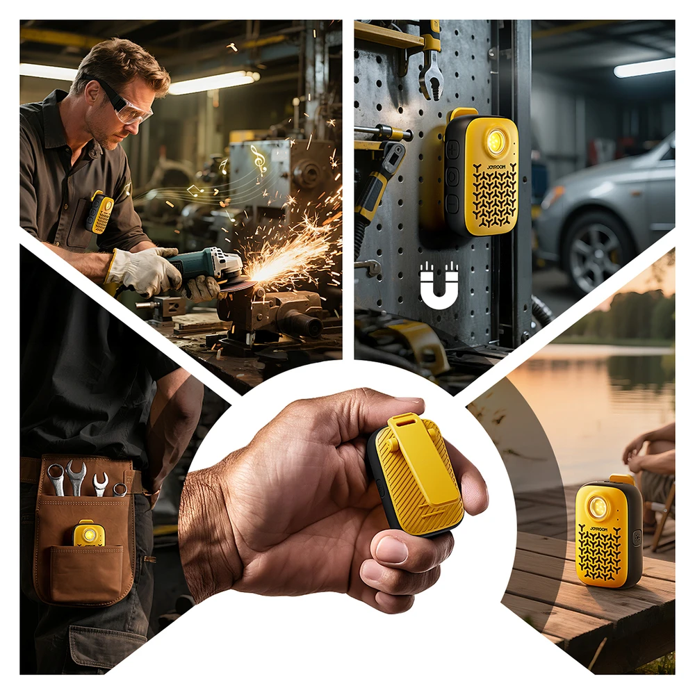 Joyroom Maya JR-MS03 portable Bluetooth garsiakalbis with built-in flashlight, resistant - yellow