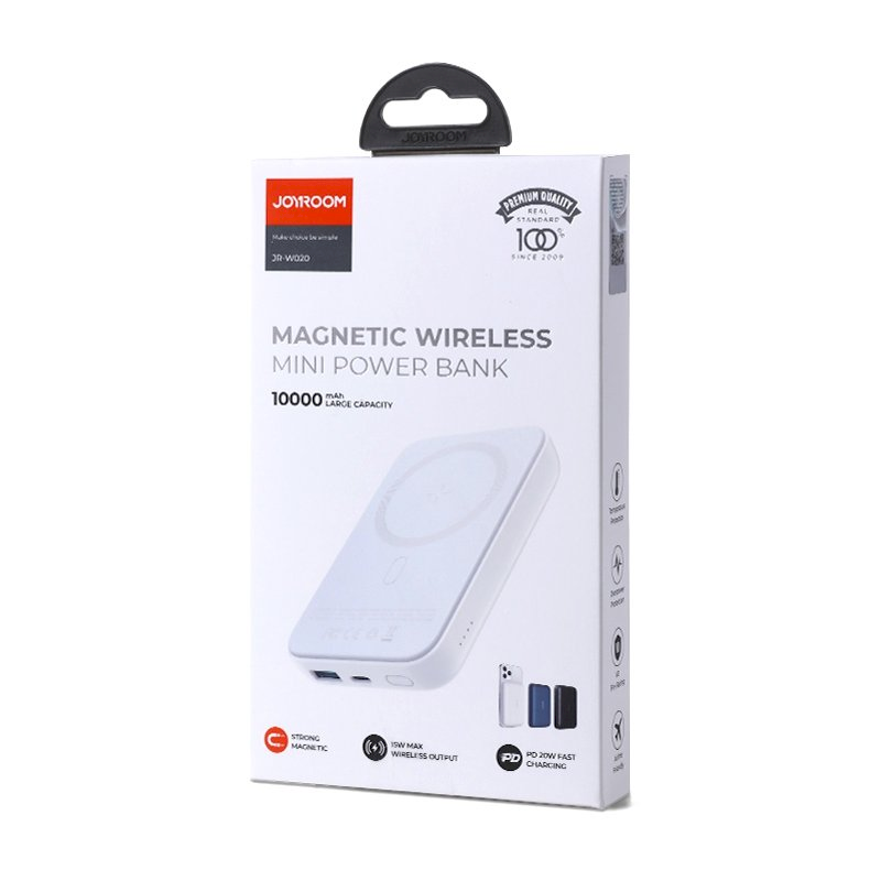 Mini Wireless PowerBank 20W 10000mAh Joyroom JR-W020 (balta)