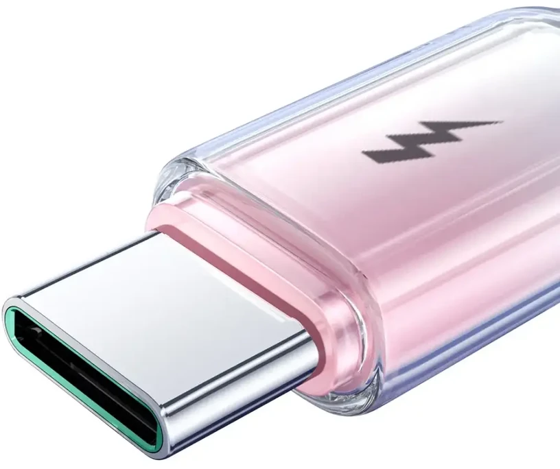 Joyroom S-A42 Crystal-Clear serijos duomenų perdavimo ir įkrovimo kabelis | USB-A į USB-C | 15 W | 1,2 m | balta
