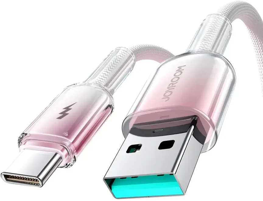 Joyroom S-A42 3A USB-A USB-C Kabelis 1.2m baltos spalvos