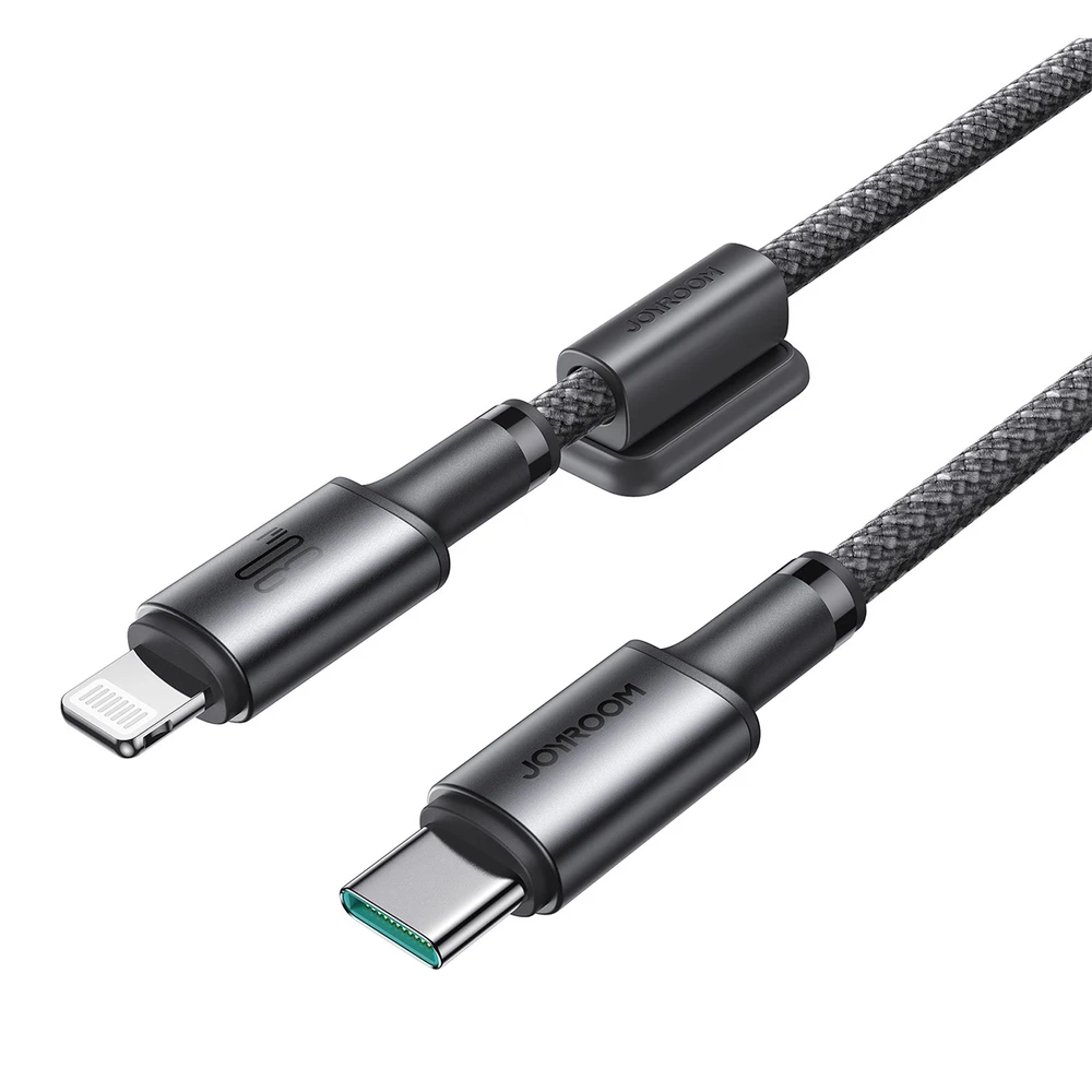 USB kabelis Joyroom SA-50 USB-C to Lightning 30W 1.2m tamsiai pilkas